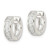 Image of 12.35mm Sterling Silver Polished Baguette CZ Hinged Hoop Earrings