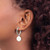 Image of Sterling Silver Polished C-Hoop Dangle Disc Post Earrings