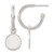 Image of Sterling Silver Polished C-Hoop Dangle Disc Post Earrings
