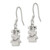 Image of 32mm Sterling Silver Polished CZ Puzzle Pieces Dangle Earrings