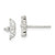 Image of 8.75mm Sterling Silver Polished Marquise CZ Flower Post Earrings