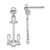 Image of 23mm Sterling Silver Polished Navy Anchor Dangle Post Earrings