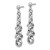 Image of Sterling Silver Rhodium-plated Fancy Dangle Post Earrings