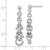 Image of Sterling Silver Rhodium-plated Fancy Dangle Post Earrings