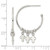 Image of 34.6mm Sterling Silver Polished Cross Dangle Circle Post Earrings