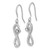 Image of 36.6mm Sterling Silver Polished CZ Infinity Heart Dangle Earrings