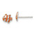 Image of 6.34mm Sterling Silver Polished Enameled Clown Fish Post Earrings