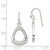 Image of 33mm Sterling Silver Polished Triangular Shaped Dangle Earrings