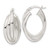 Image of 28.75mm Sterling Silver Polished Triple Twisted Oval Hoop Earrings