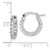 Image of 15mm Sterling Silver Rhodium-plated 2mm CZ In/Out Hoop Earrings