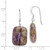 Image of 35mm Sterling Silver Polished Amethyst Rectangle Dangle Earrings