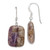 Image of 35mm Sterling Silver Polished Amethyst Rectangle Dangle Earrings
