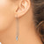 Image of 81mm Sterling Silver Polished Crystal Teardrop Threader Earrings