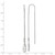 Image of 81mm Sterling Silver Polished Crystal Teardrop Threader Earrings