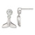 Image of 16.9mm Sterling Silver Polished CZ Whale Tail Post Dangle Earrings