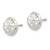 Image of 9.6mm Sterling Silver Polished Diamond-cut Textured Post Earrings