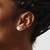Image of 9.6mm Sterling Silver Polished Diamond-cut Textured Post Earrings
