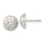 Image of 9.6mm Sterling Silver Polished Diamond-cut Textured Post Earrings