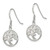 Image of 25.6mm Sterling Silver Polished Tree Dangle Shepherd Hook Earrings