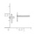 Image of 8mm Sterling Silver Rhodium-plated Polished Cross Post Earrings