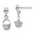Image of 15mm Sterling Silver Polished 3D Mini Basket Dangle Post Earrings
