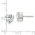 Image of 8mm Sterling Silver Polished 8mm Heart Snap Set CZ Stud Earrings