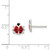 Image of 8mm Sterling Silver Polished Enamel Ladybug Childs Post Earrings