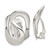 25mm Sterling Silver Polished Fancy S Design Non-Pierced Earrings