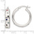 Image of 25mm Sterling Silver Polished Multi-color CZ Circle Hoop Earrings