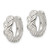 Image of 14.75mm Sterling Silver Polished X Basket Weave Hinged Hoop Earrings