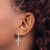 Image of Sterling Silver Pink Polished CZ Heart Cross Dangle Earrings
