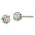 Image of 7mm Sterling Silver Multicolor Preciosa Crystal 7mm Post Earrings