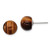 Image of 10mm Sterling Silver Polished 10mm Tigers Eye Button Post Earrings