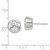 Image of 9mm Sterling Silver Polished 9mm Round CZ Bezel Set Stud Earrings