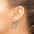Image of Sterling Silver Rhodium-plated Anchor Link Post Hoop Earrings