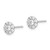 Image of 7.5mm Sterling Silver Rhodium-plated Polished CZ Halo Post Earrings