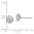 Image of 7.5mm Sterling Silver Rhodium-plated Polished CZ Halo Post Earrings