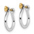 Image of 14mm Sterling Silver Polished 3D Small Shackle w/14k Screw Earrings