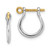 Image of 14mm Sterling Silver Polished 3D Small Shackle w/14k Screw Earrings