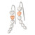Image of 43.4mm Sterling Silver and Pink Polished Heart Shepherd Hook Earrings