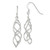 Image of 48mm Sterling Silver Polished & Twisted Intertwined Dangle Earrings