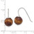 Image of 21mm Sterling Silver Polished 10mm Round Tigers Eye Dangle Earrings