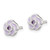 Image of 7mm Sterling Silver Polished Purple CZ Enamel Flower Post Earrings
