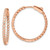 Image of 29mm Sterling Silver Polished Pink In & Out CZ Hinged Hoop Earrings