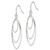 Image of 46mm Sterling Silver Polished Triple Marquise Shape Dangle Earrings