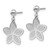Image of 21.75mm Sterling Silver Rhodium-plated Polished Beaded Flower Earrings