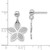 Image of 21.75mm Sterling Silver Rhodium-plated Polished Beaded Flower Earrings