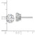 Image of 7.5mm Sterling Silver Rhodium-plated 7mm CZ Crown Post Stud Earrings