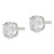 Image of 8mm Sterling Silver 8mm Round Basket Set Cross-cut CZ Stud Earrings