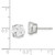 Image of 8mm Sterling Silver 8mm Round Basket Set Cross-cut CZ Stud Earrings